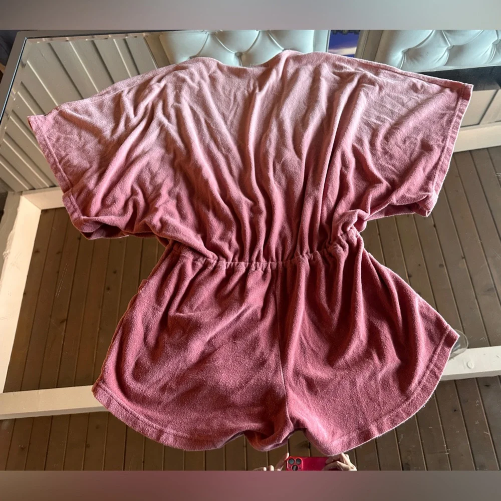 Young Fabulous Broke Ashby Romper XS Ombré Pink Terry - Picture 2 of 8